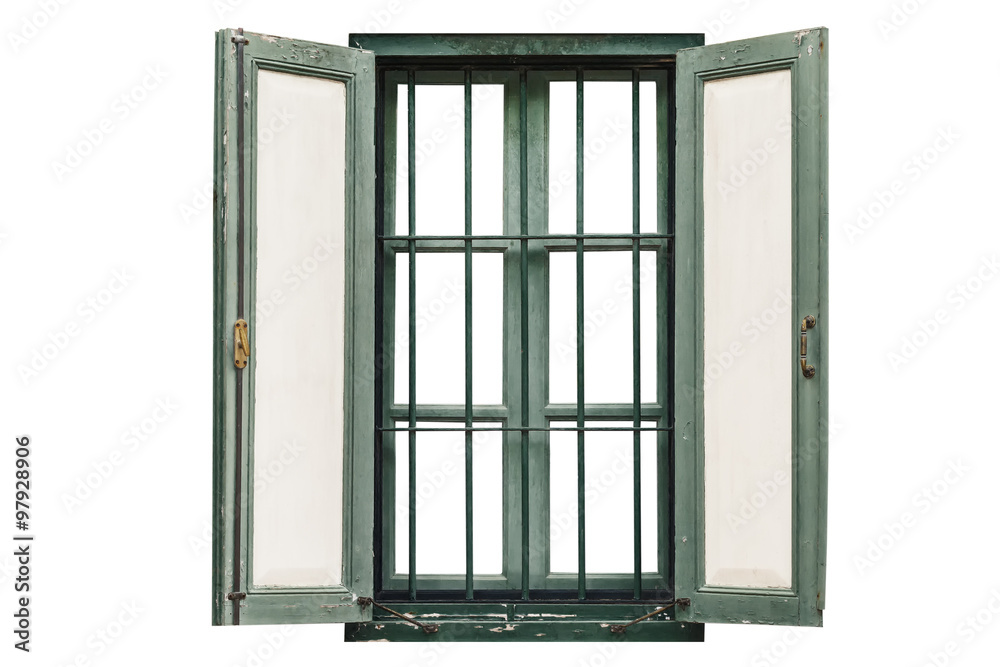 Obraz premium Vintage window on white background