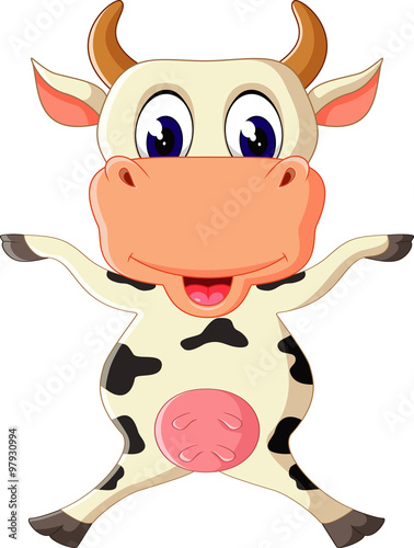 Cute cow cartoon 