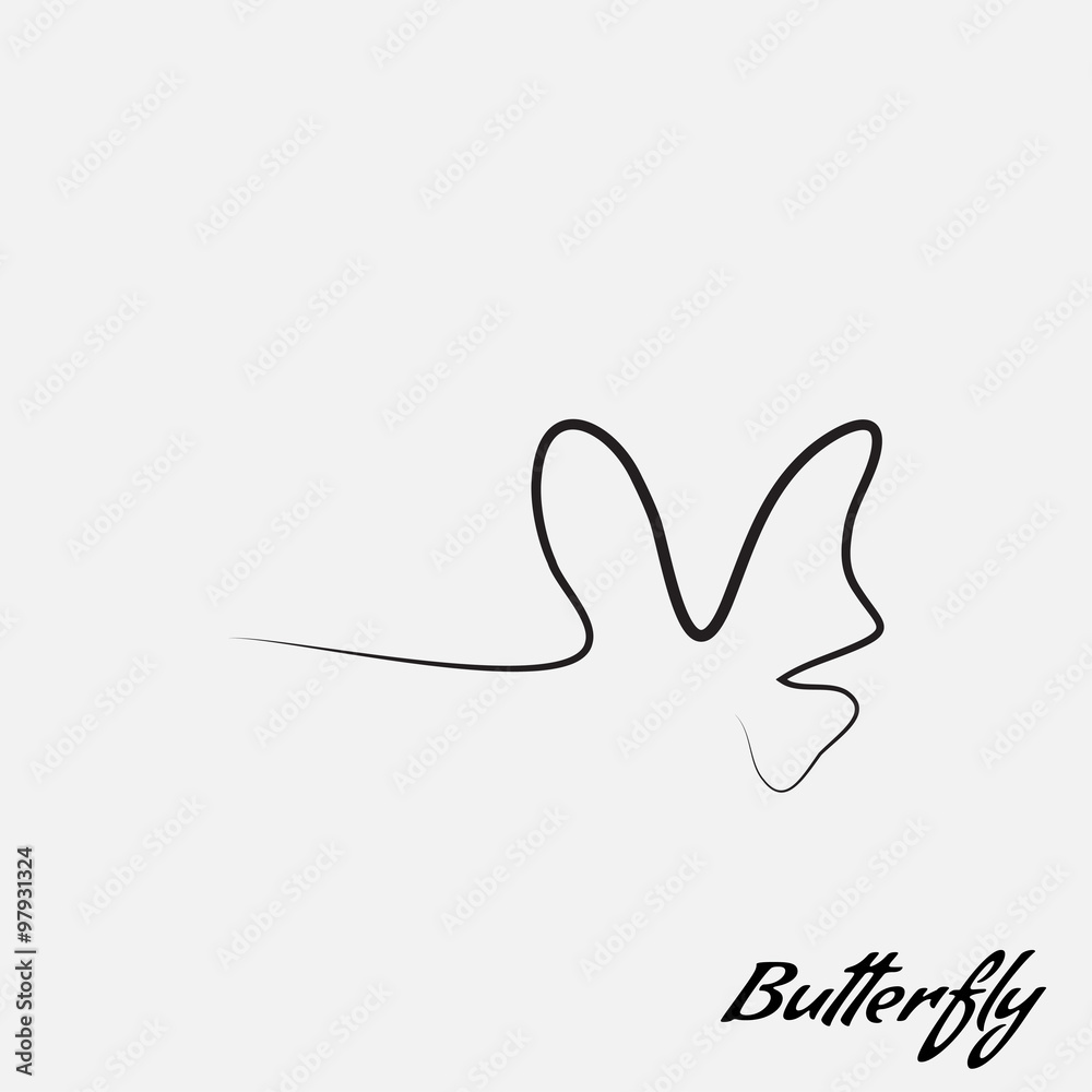 logo butterfly contour of the lines logo butterfly contour of the lines