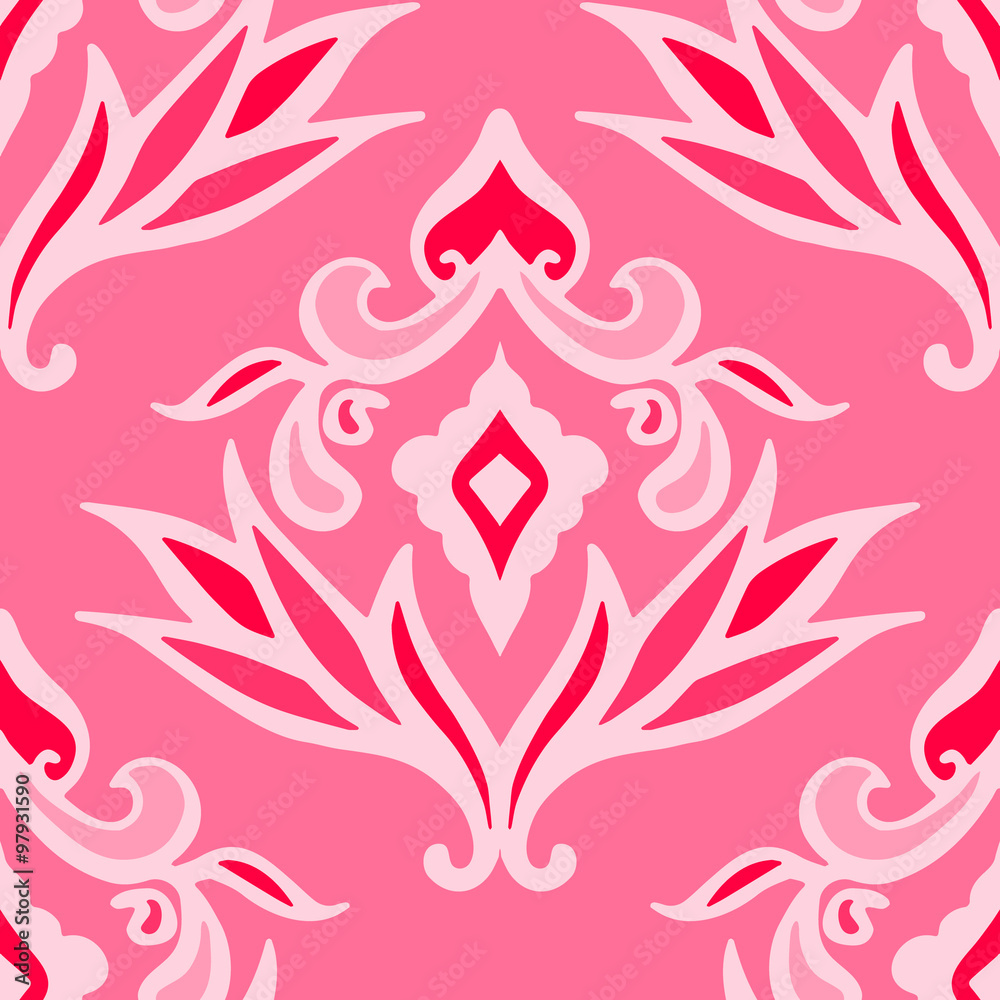 luxury pink damask seamless pattern luxury pink damask seamless pattern