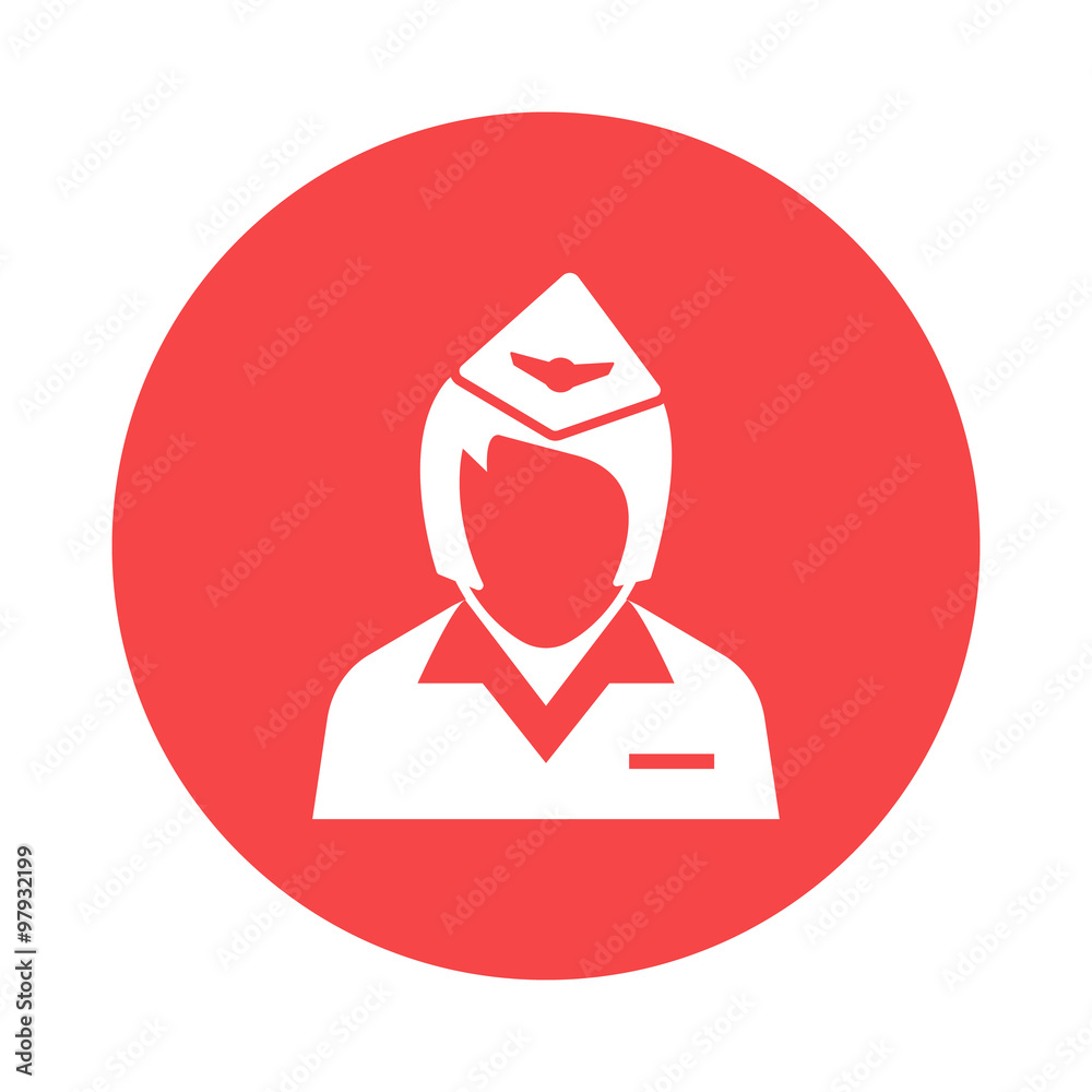 Obraz premium Stewardess icon