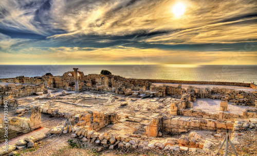 Ruins of Kourion, an ancient Greek city in Cyprus photo