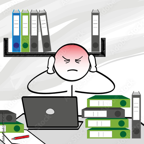 Zu viel arbeit - stress