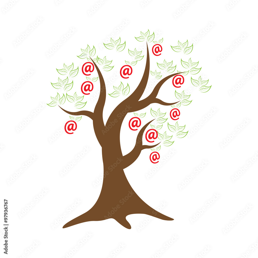 Obraz premium @ logo icon unique