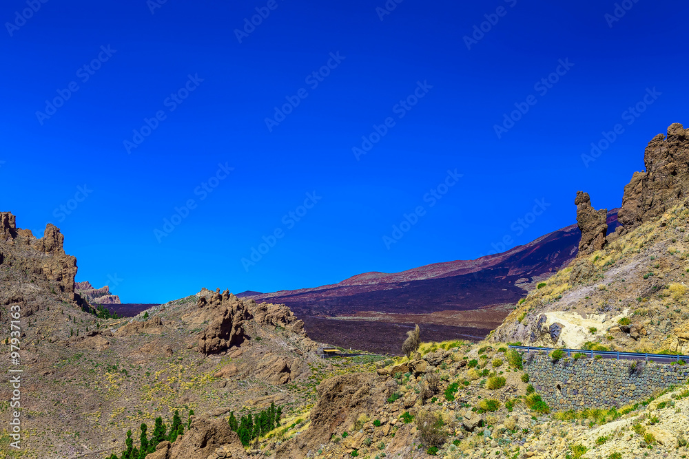 Mountains on Tenerife Island in Spain Mountains on Tenerife Island in Spain