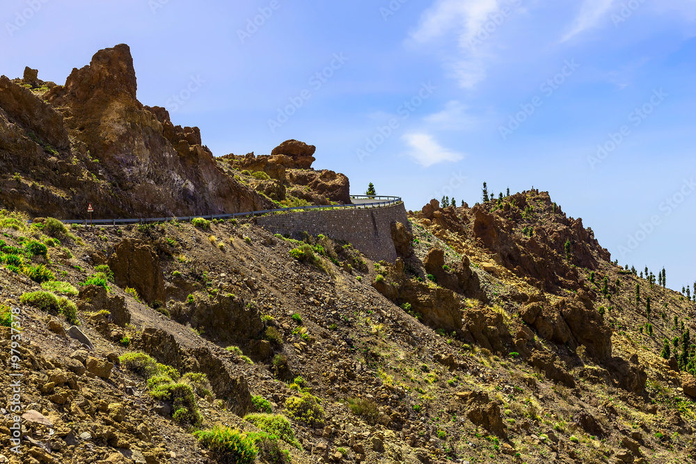 Mountains on Tenerife Island in Spain