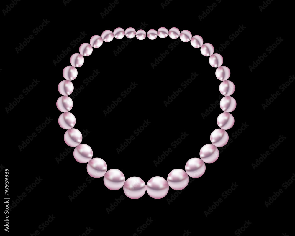 Obraz premium pearl necklace jewelry isolated 