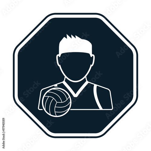 Volleyball player icon © egorvector
