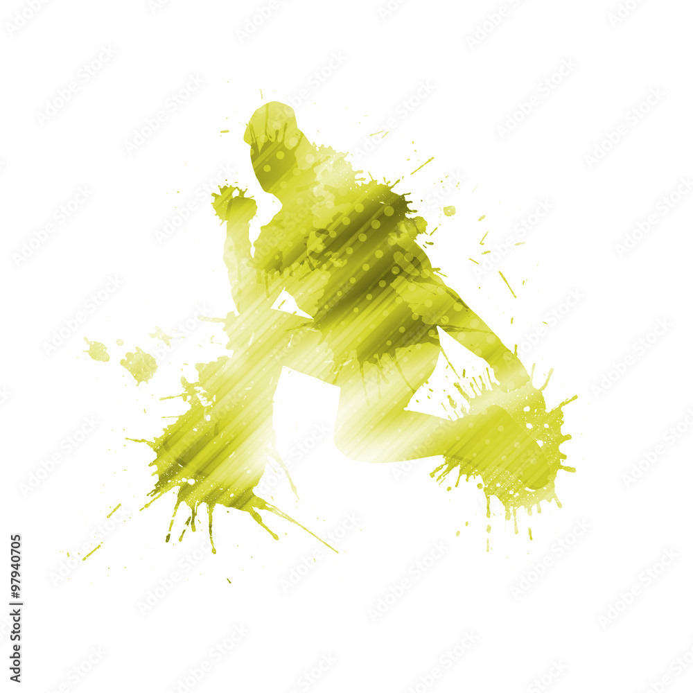 Naklejka premium Dancer silhouette 
