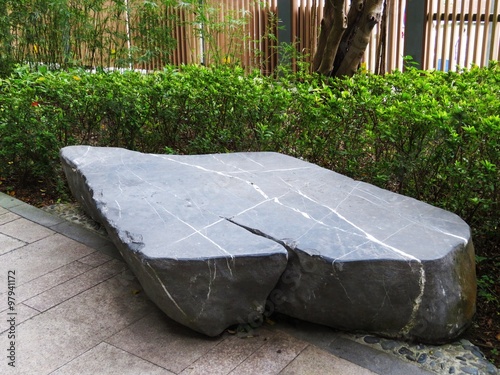 Stone benches