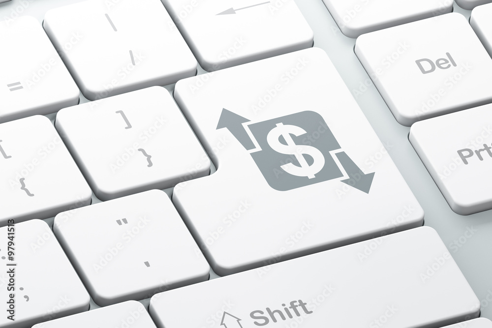 Business concept: Finance on computer keyboard background Business concept: Finance on computer keyboard background