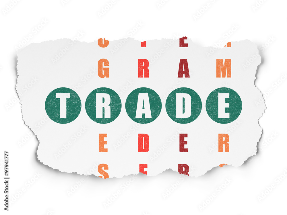 Fototapeta premium Finance concept: Trade in Crossword Puzzle