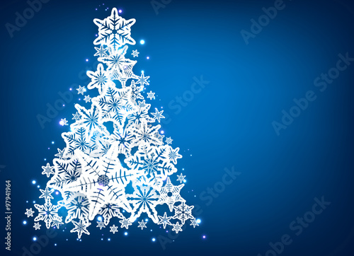 Background with christmas tree.