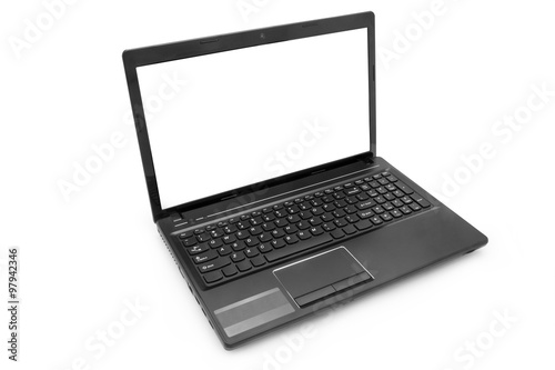 laptop with white monitor