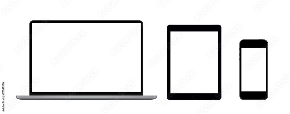Illustration of laptop, tablet and smart phone Illustration of laptop, tablet and smart phone