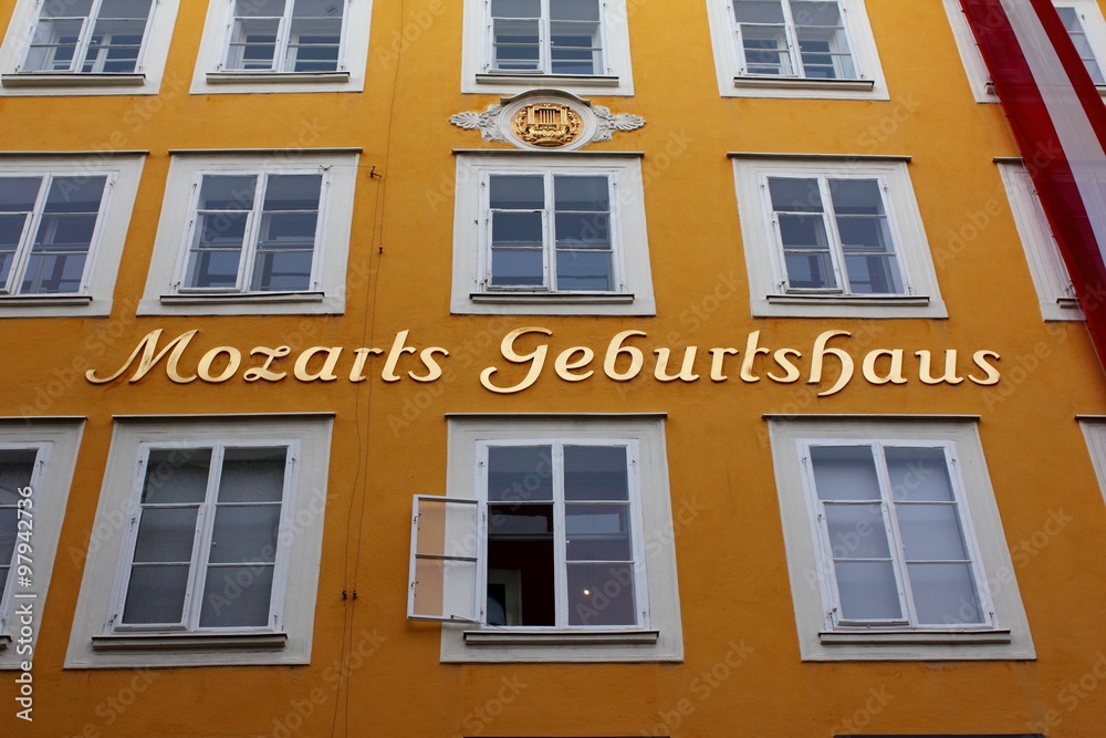 House that Mozart was born in Salzburg Austria