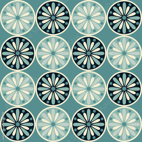Pattern of circle modern blue background