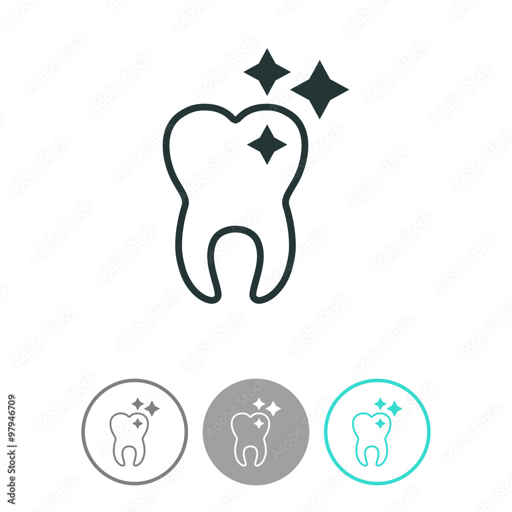 Tooth vector icon. Tooth vector icon.