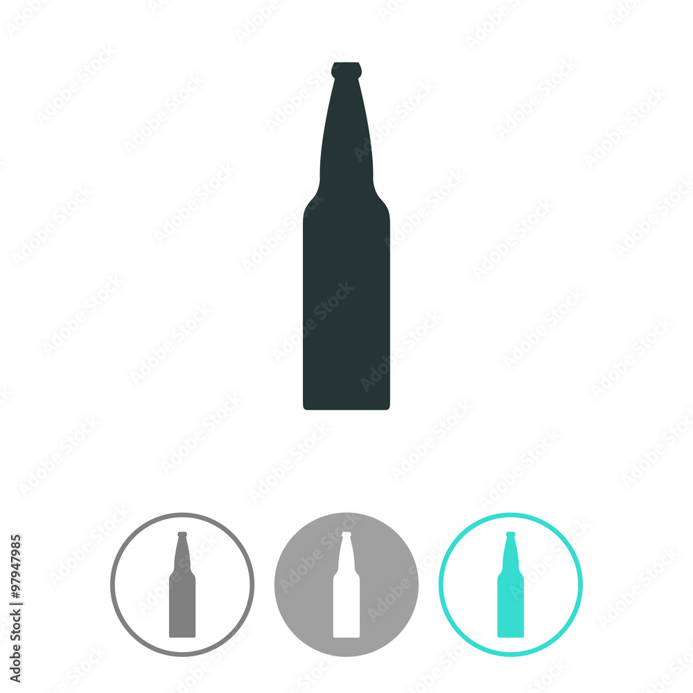 Beer bottle vector icon. Beer bottle vector icon.