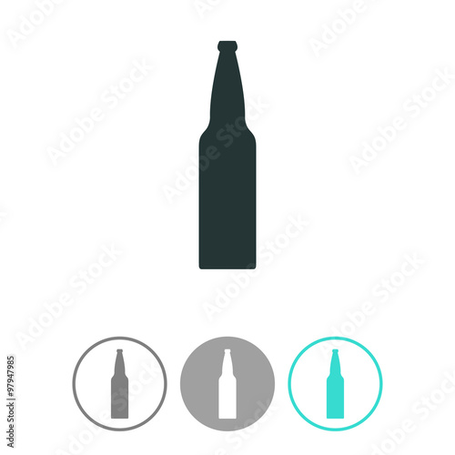 Beer bottle vector icon.