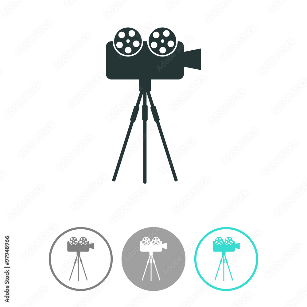 Obraz premium Cinema camera icon.