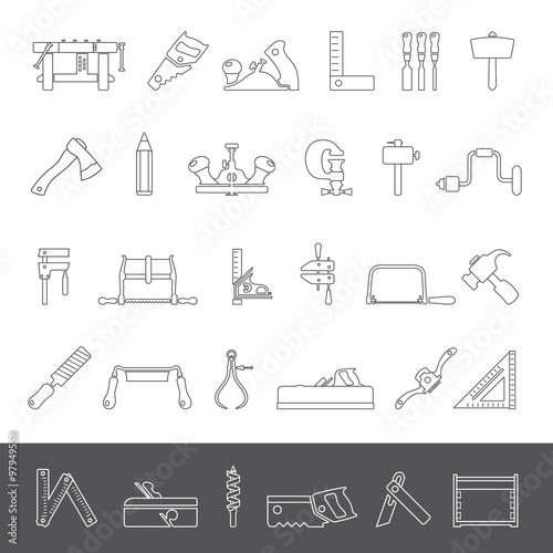 Line Icons - Traditional Woodworking