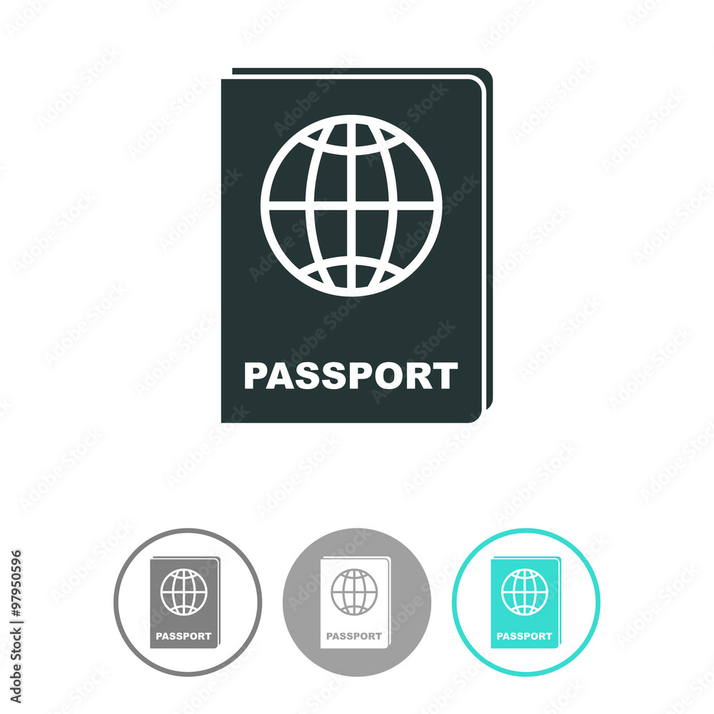 Passport vector icon. Passport vector icon.