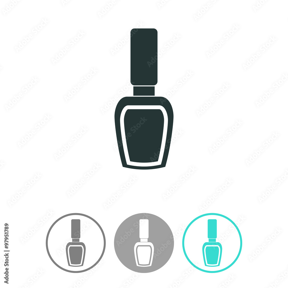 Nail polish vector icon. Nail polish vector icon.
