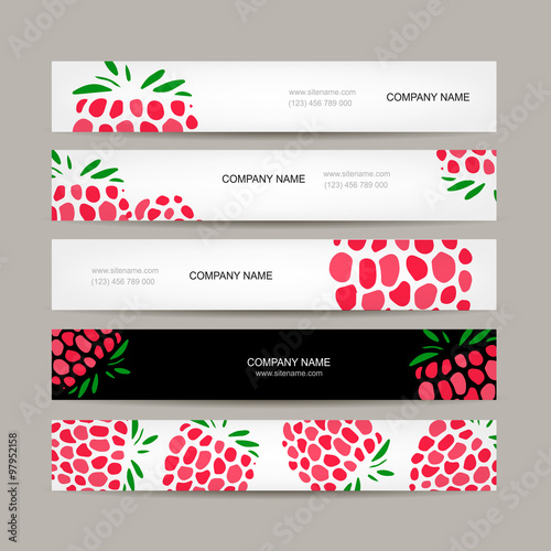 Banners template  raspberry design