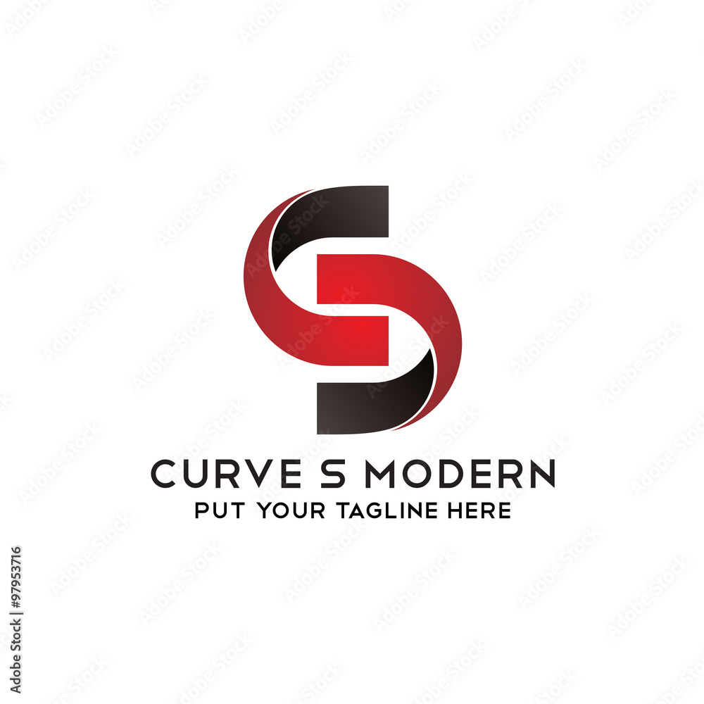 Curve initial S Modern logo icon Curve initial S Modern logo icon