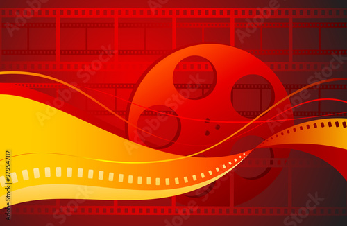 Film background. 
Abstract background of film and film reel