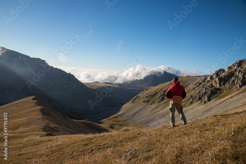 Tourist trip in the mountains of North-West Caucasus