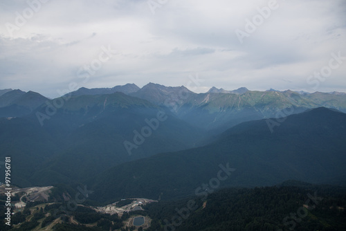 Beautiful mountain scenery of Krasnaya Polyana . Sochi