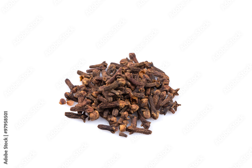Cloves isolated on white background Cloves isolated on white background