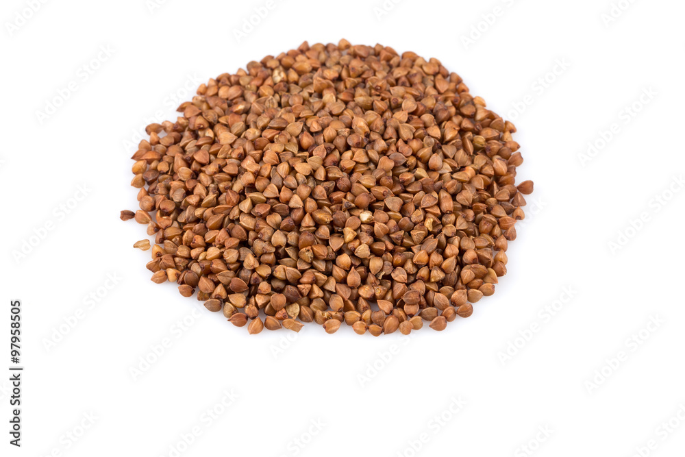 Pile of buckwheat seeds