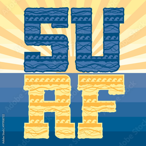 Surf fashion graphic. College typography, t-shirt graphics. Surf Rider Style. Typographic summer Design for sportswear apparel. Original wear. Vintage look ideal for print shirt. Vector illustration