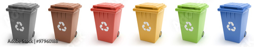 Obraz na płótnie Recycle bins
