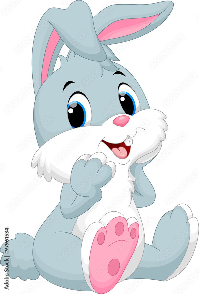 Fototapeta premium Cute rabbit cartoon
