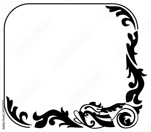 Frame with ornamental fish in medieval style