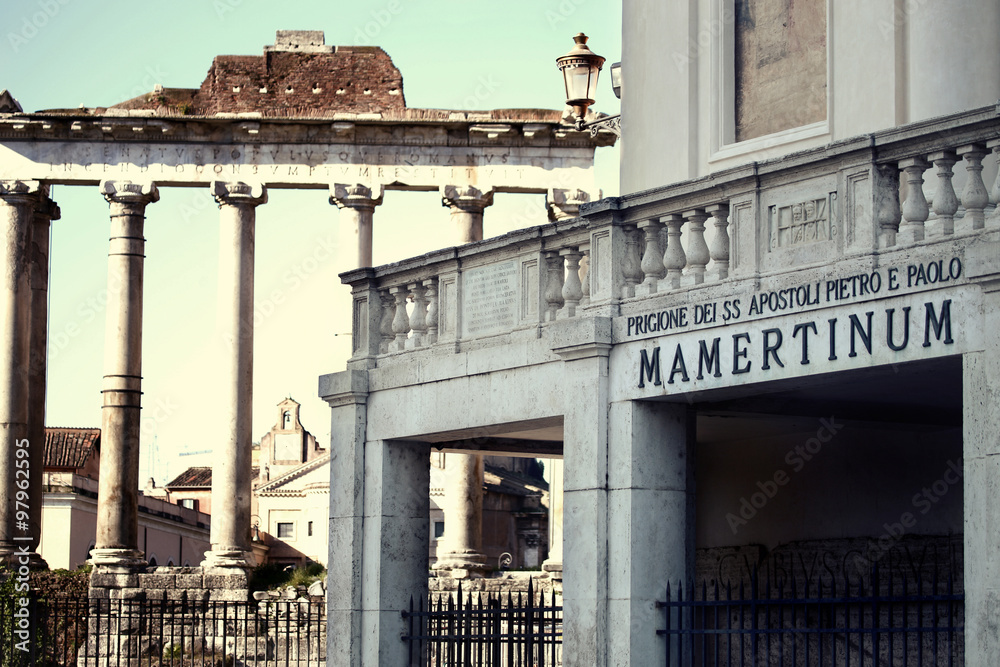Obraz premium ancient Mamertine Prison in Rome, Italy