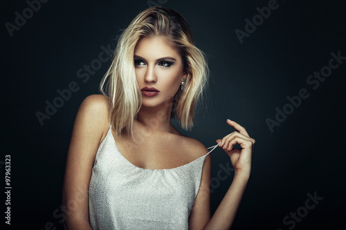 Beauty portrait of a young blonde woman photo