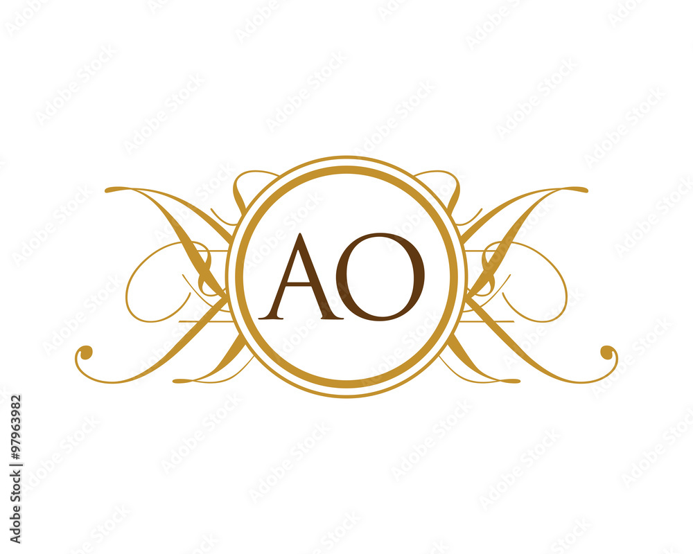 AO Luxury Ornament Initial Logo AO Luxury Ornament Initial Logo