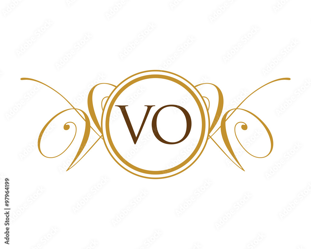 VO Luxury Ornament Initial Logo VO Luxury Ornament Initial Logo