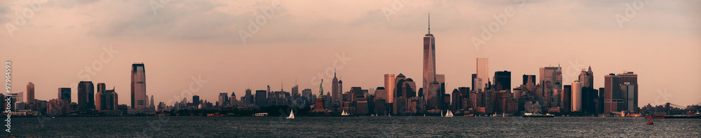 Manhattan downtown skyline