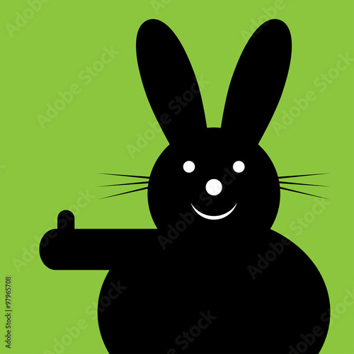 sitting, hitchhiking bunny