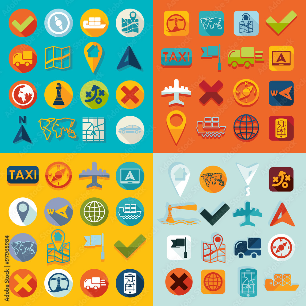 Set of navigation icons Set of navigation icons