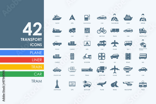 Set of transport icons