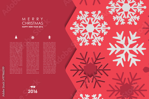 Set of brochure, poster design templates in Christmas style
