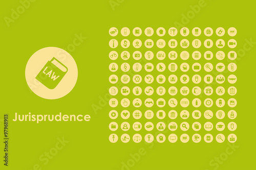 Set of jurisprudence simple icons