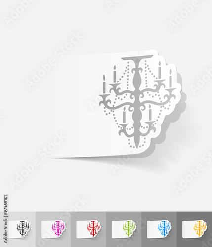 realistic design element. chandelier